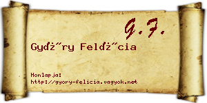 Győry Felícia névjegykártya